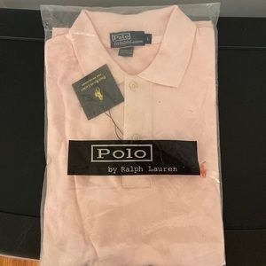 NEW Pink Ralph Lauren POLO Shirt Men's Short Sleeve Sz. XL
